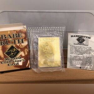 1997 CMG Worldwide Babe Ruth Card, 22K Gold Foil Edition, Sealed